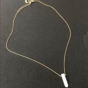 necklace luna norte with white stone